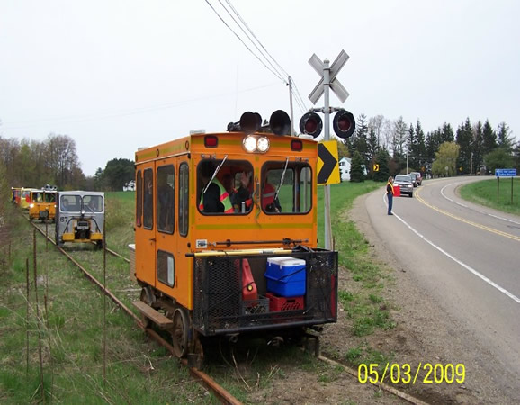 Large Fairmont A-6 railcar