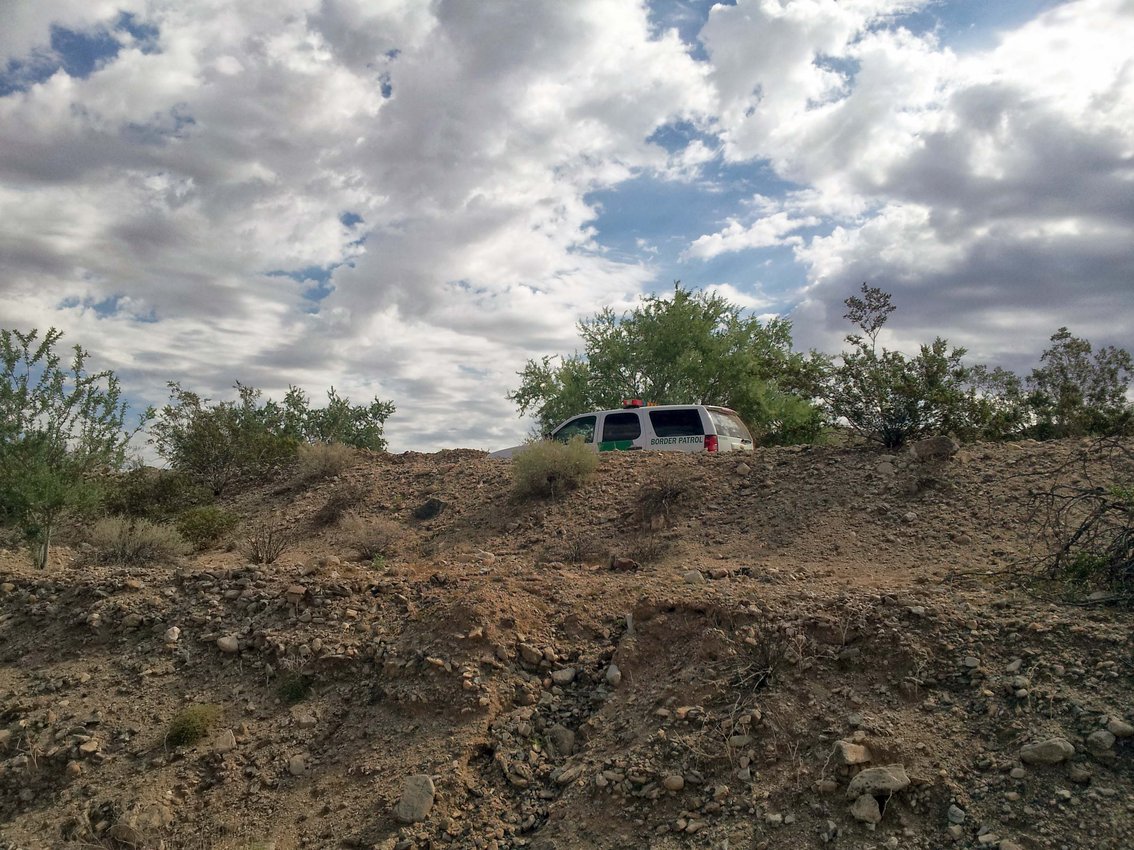United States Border Patrol near the Eagle Mountain Railroad