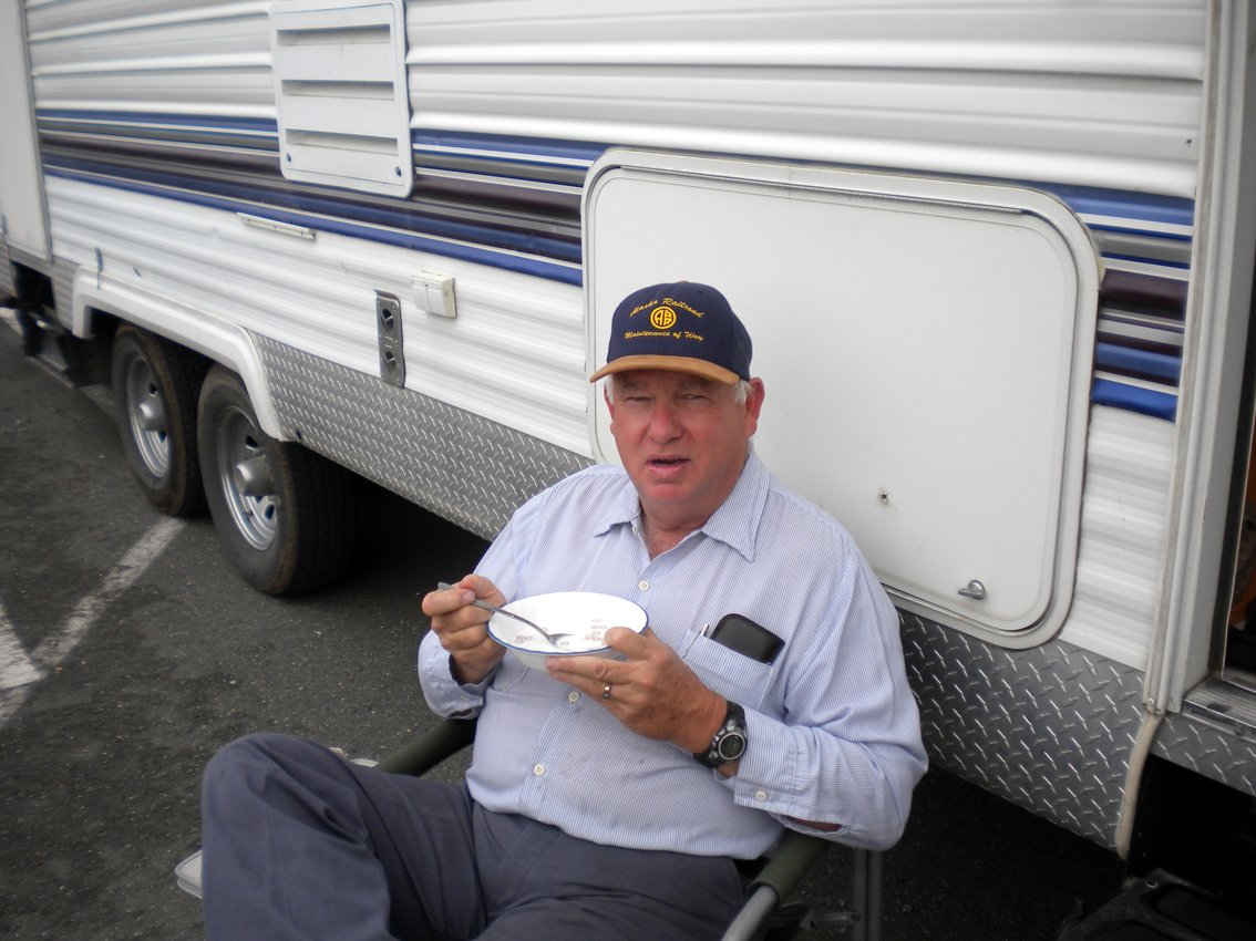John Martin has breakfast first
