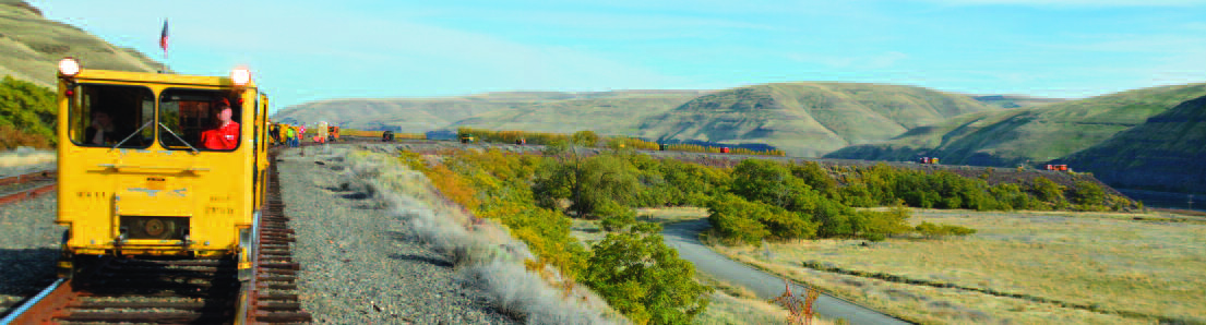 Railcars coming off the Riparia wye and heading back to Lewiston