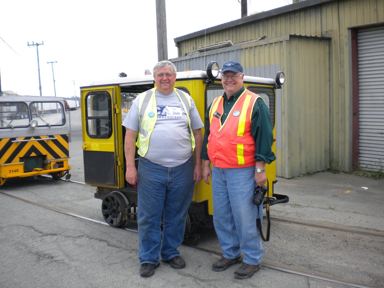 Dan Page and Wayne Parsons on the Santa Cruz and Monterey Bay Railway