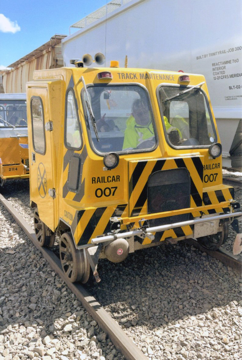 Rail Car 007 switching onto the Columbia Basin Railroad main line