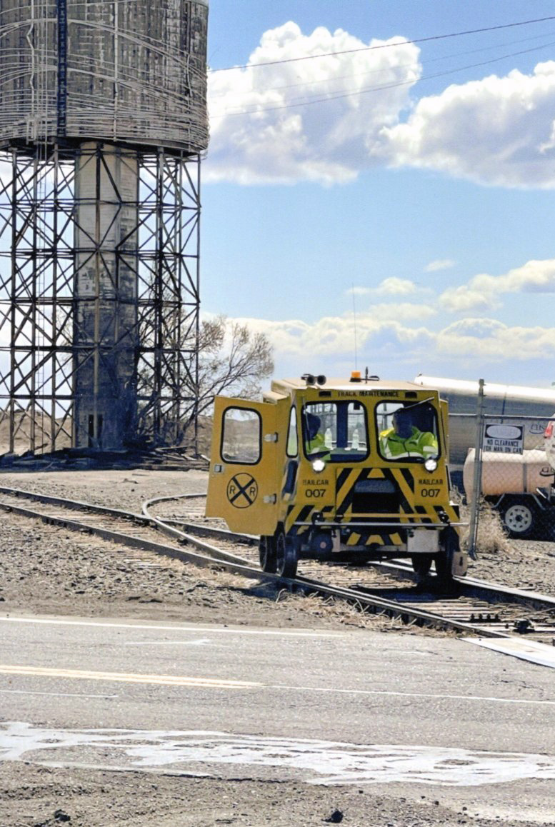 Adrianne operating Rail Car 007 while leaving Bruce on the Columbia Basin Railroad